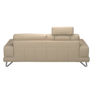 Canapé Bradley (2,5 places) Cuir véritable beige - Appui-tête réglable