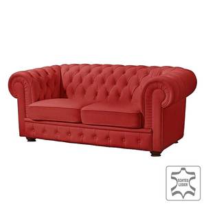 Sofa Brighton (2-Sitzer) I Echtleder Rot