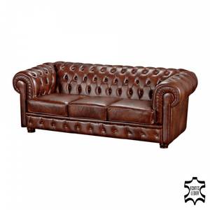 Sofa Brighton (3-Sitzer) Echtleder Braun