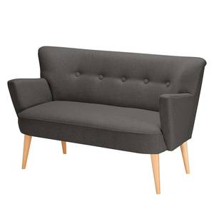 2-Sitzer Sofa Bumberry mit Armlehnen Webstoff Hanabi: Graubraun