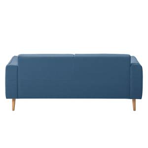 Canapé Cala (2,5 places) Tissu structuré Tissu Osta: Bleu foncé - Beige