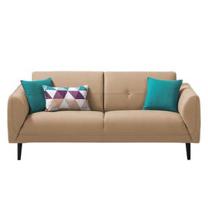 Sofa Cala (2,5-Sitzer) Strukturstoff Webstoff Osta: Cappuccino - Schwarz