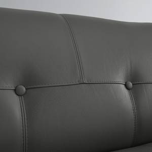 Sofa Cala (3-Sitzer) Echtleder Echtleder Neka: Grau - Schwarz