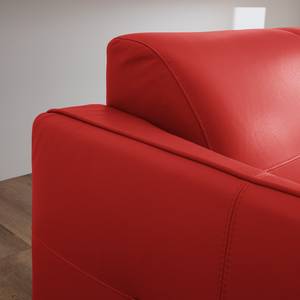 Canapé Cala (3 places) cuir véritable Cuir véritable Neka : Rouge - Noir