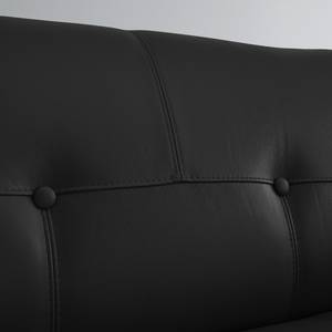 Canapé Cala (3 places) cuir véritable Cuir véritable Neka : Noir - Noir
