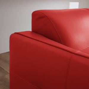 Canapé Cala (3 places) cuir véritable Cuir véritable Neka : Rouge - Beige