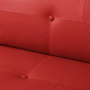 Canapé Cala (3 places) cuir véritable Cuir véritable Neka : Rouge - Beige