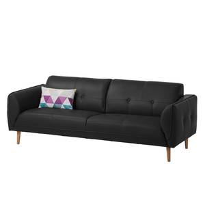 Sofa Cala (3-Sitzer) Echtleder Echtleder Neka: Schwarz - Beige