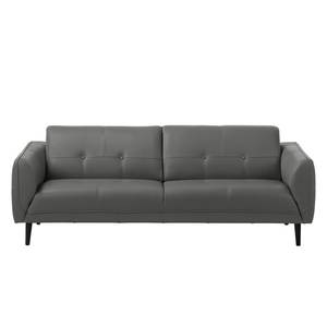 Sofa Cala (3-Sitzer) Echtleder Echtleder Neka: Grau - Schwarz