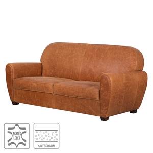 Sofa Cantwell (3-Sitzer) Echtleder - Cognac