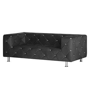 Sofa Carlotta (2-Sitzer) Microfaser Schwarz