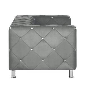 Canapé Carlotta (2 places) Microfibre gris acier