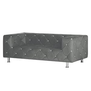 Canapé Carlotta (2 places) Microfibre gris acier