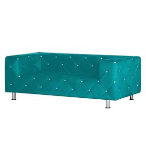 Canapé Carlotta (2 places) Microfibre turquoise