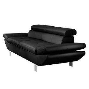 Sofa Kerry (3-Sitzer) Echtleder Schwarz