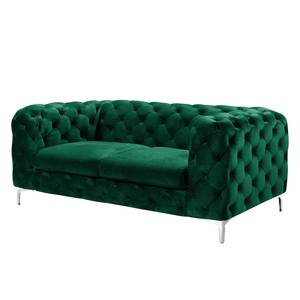 Sofa Leominster II (2-Sitzer) Samt - Samt Jila: Dunkelgrün