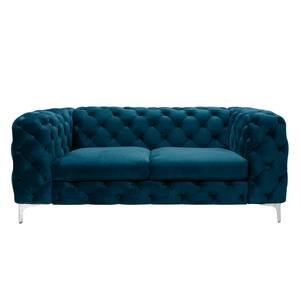 Sofa Leominster II (2-Sitzer) Samt - Samt Jila: Petrol