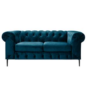 Sofa Cayley (2-Sitzer) Samt - Marineblau