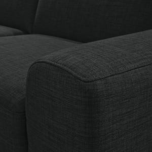 Sofa Chariot (2,5-Sitzer mit Hocker) Webstoff - Schwarz