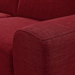 Sofa Chariot (2,5-Sitzer mit Hocker) Webstoff - Weinrot