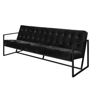 Sofa Charm I Microfaser (3-Sitzer) Schwarz