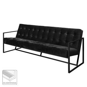 Sofa Charm I Microfaser (3-Sitzer) Schwarz