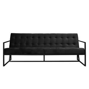 Sofa Charm I Microfaser (3-Sitzer) Schwarz