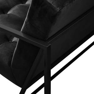 Sofa Charm I Microfaser (3-Sitzer) Schwarz
