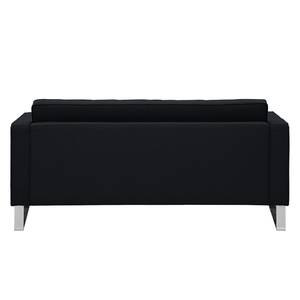 Sofa Chelsea (2-Sitzer) Webstoff Stoff Ramira: Anthrazit - Kufen