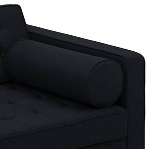 Sofa Chelsea (2-Sitzer) Webstoff Stoff Ramira: Anthrazit - Kufen