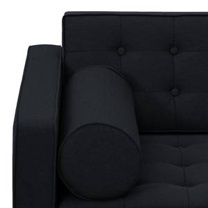 Sofa Chelsea (2-Sitzer) Webstoff Stoff Ramira: Anthrazit - Zylinder