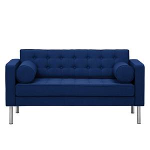 Sofa Chelsea (2-Sitzer) Webstoff Stoff Ramira: Blau - Zylinder