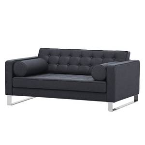 Sofa Chelsea (2-Sitzer) Webstoff Webstoff Milan: Anthrazit - Kufen