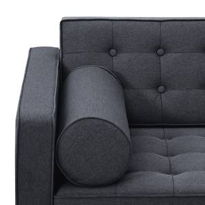 Sofa Chelsea (2-Sitzer) Webstoff Webstoff Milan: Anthrazit - Kufen