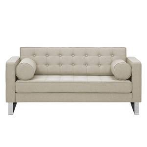 Sofa Chelsea (2-Sitzer) Webstoff Stoff Selva: Beige - Kufen