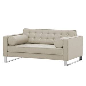 Sofa Chelsea (2-Sitzer) Webstoff Stoff Selva: Beige - Kufen