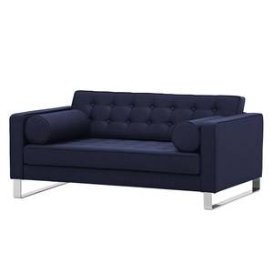 Sofa Chelsea (2-Sitzer) Webstoff Webstoff Milan: Dunkelblau - Kufen