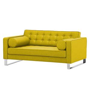 Sofa Chelsea (2-Sitzer) Webstoff Webstoff Milan: Gelb - Kufen