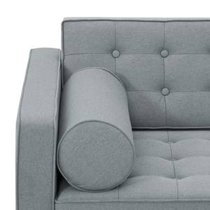 Sofa Chelsea (2-Sitzer) Webstoff Stoff Selva: Grau - Kufen