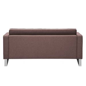 Sofa Chelsea (2-Sitzer) Webstoff Webstoff Milan: Grau-Braun - Kufen