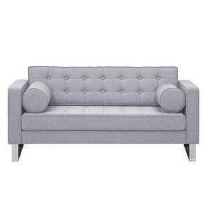 Sofa Chelsea (2-Sitzer) Webstoff Webstoff Milan: Hellgrau - Kufen