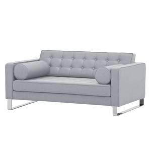 Sofa Chelsea (2-Sitzer) Webstoff Webstoff Milan: Hellgrau - Kufen