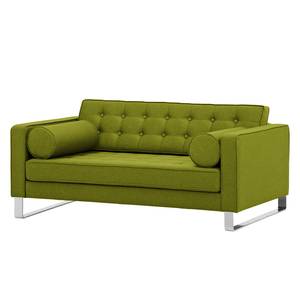 Sofa Chelsea (2-Sitzer) Webstoff Stoff Ramira: Limette - Kufen