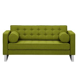 Sofa Chelsea (2-Sitzer) Webstoff Stoff Ramira: Limette - Kufen