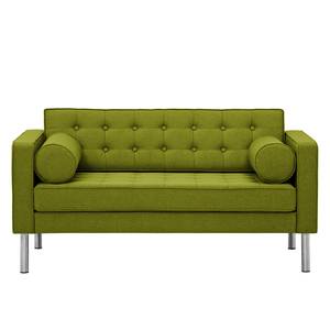 Sofa Chelsea (2-Sitzer) Webstoff Stoff Ramira: Limette - Zylinder