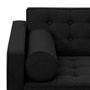 Sofa Chelsea (2-Sitzer) Webstoff Stoff Selva: Anthrazit - Zylinder