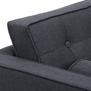 Sofa Chelsea (2-Sitzer) Webstoff Webstoff Milan: Anthrazit - Zylinder