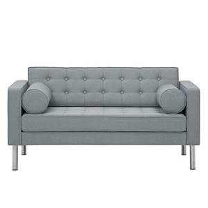 Sofa Chelsea (2-Sitzer) Webstoff Stoff Selva: Grau - Zylinder