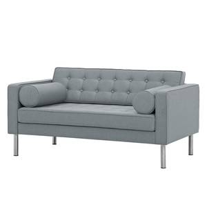 Sofa Chelsea (2-Sitzer) Webstoff Stoff Selva: Grau - Zylinder