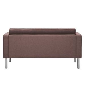 Sofa Chelsea (2-Sitzer) Webstoff Webstoff Milan: Grau-Braun - Zylinder